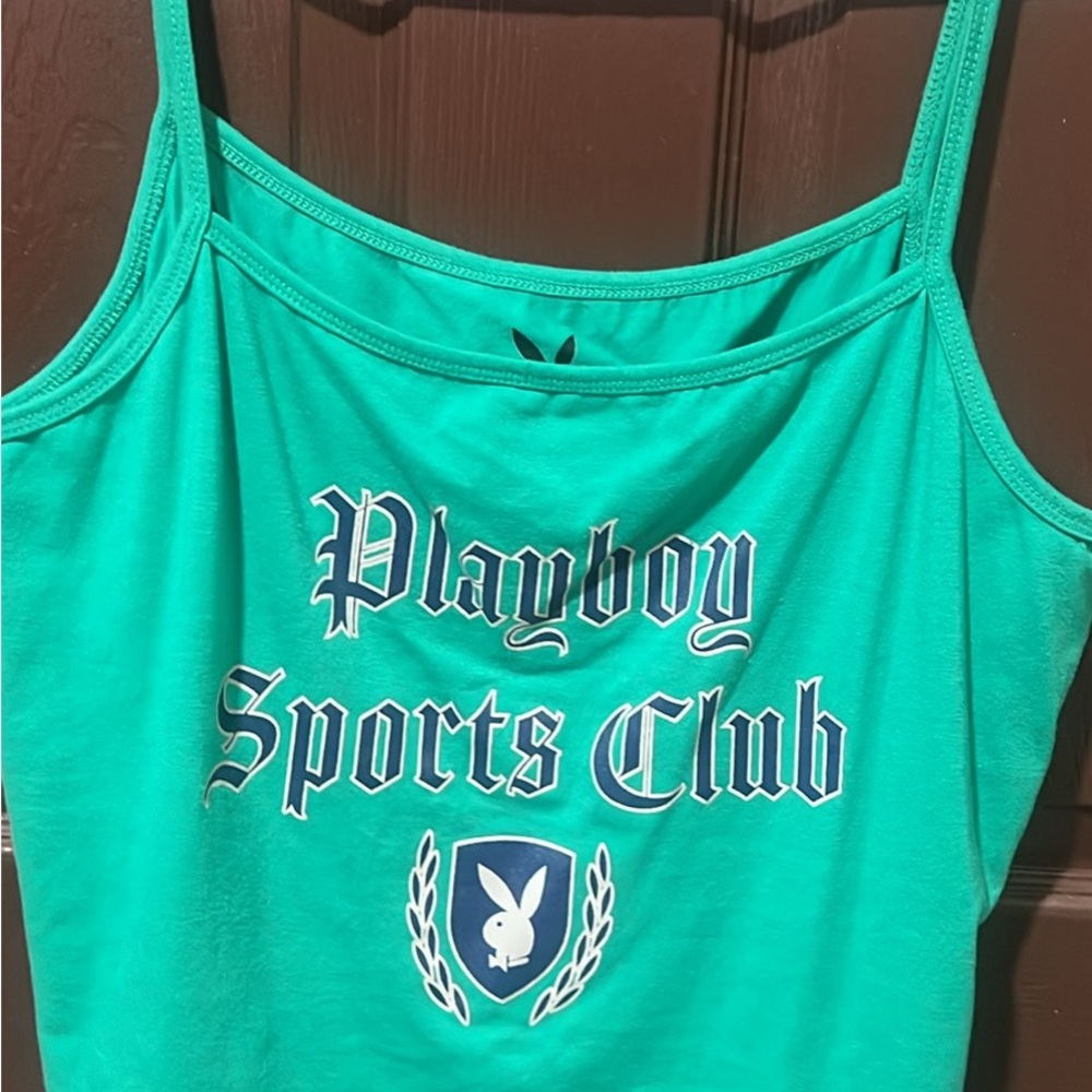 Playboy Logo Teal Tank Top